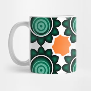 Multicolor Green Leaf Pattern Mug